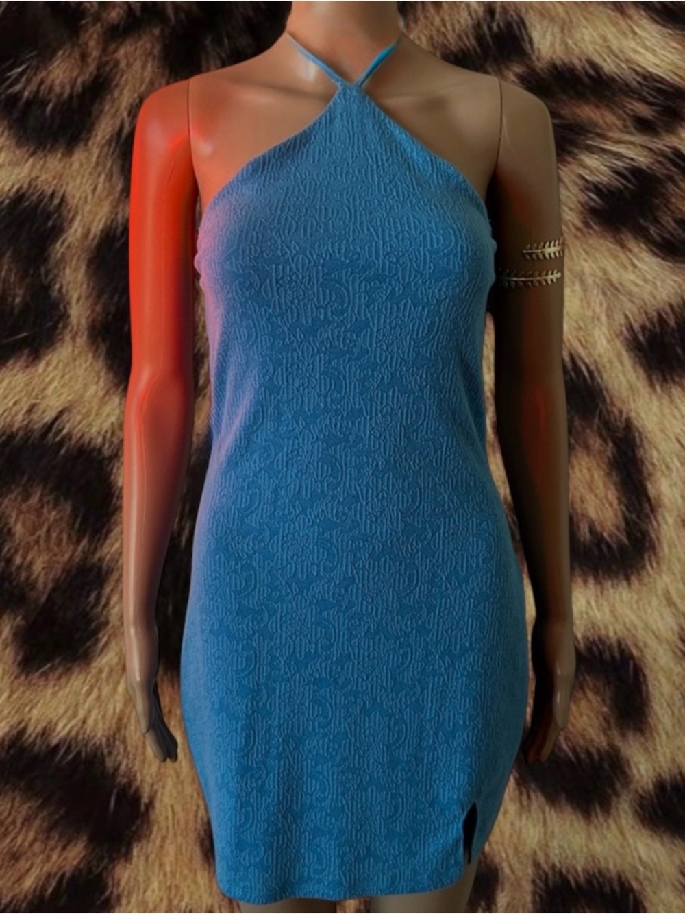 WILDFABLE Blue Halter Dress